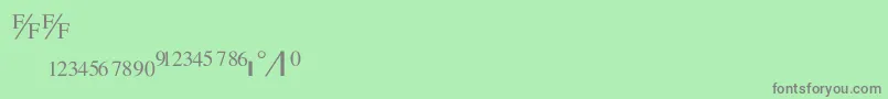 GlobeFraction Font – Gray Fonts on Green Background