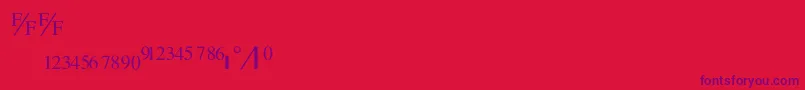 GlobeFraction Font – Purple Fonts on Red Background