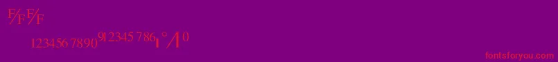 GlobeFraction Font – Red Fonts on Purple Background