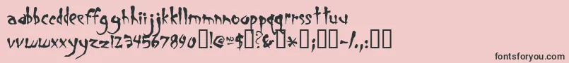 Smegalomania Font – Black Fonts on Pink Background