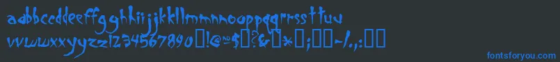 Smegalomania Font – Blue Fonts on Black Background