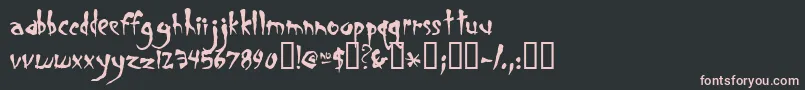 Smegalomania Font – Pink Fonts on Black Background