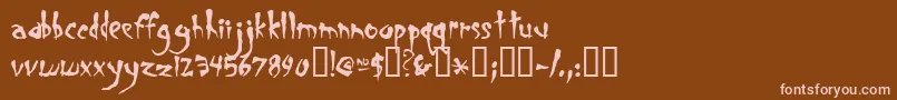 Smegalomania Font – Pink Fonts on Brown Background