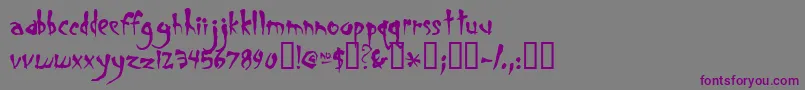 Smegalomania-Schriftart – Violette Schriften auf grauem Hintergrund