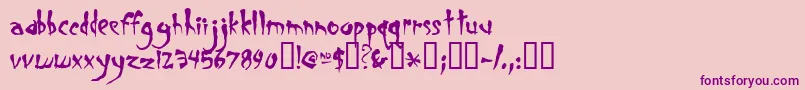 Smegalomania Font – Purple Fonts on Pink Background