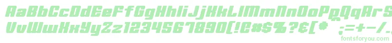 フォントMinervaItalic – 白い背景に緑のフォント