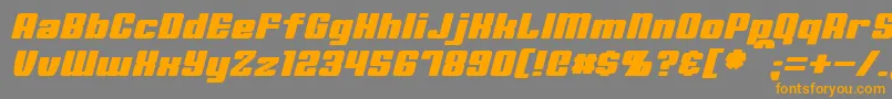 MinervaItalic-Schriftart – Orangefarbene Schriften auf grauem Hintergrund