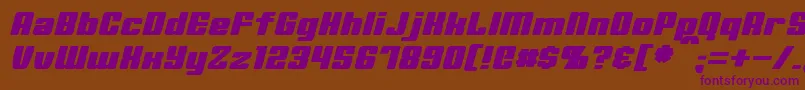 MinervaItalic Font – Purple Fonts on Brown Background