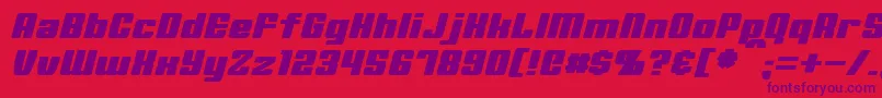 MinervaItalic Font – Purple Fonts on Red Background