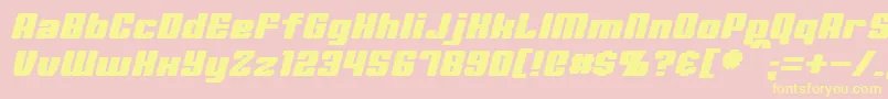 MinervaItalic Font – Yellow Fonts on Pink Background