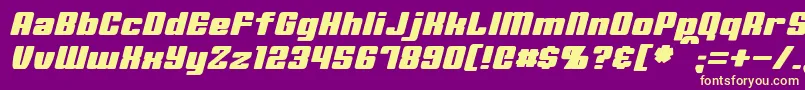 MinervaItalic Font – Yellow Fonts on Purple Background