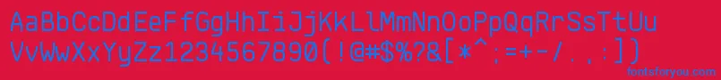 Więcej informacji o czcionce KlartextMono Czcionka KlartextMono – niebieskie czcionki na czerwonym tle