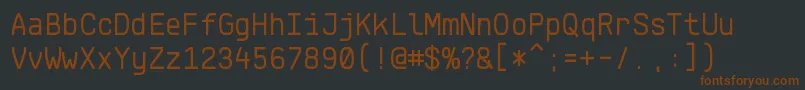 フォントKlartextMono – 黒い背景に茶色のフォント