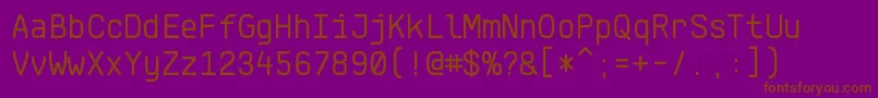 KlartextMono Font – Brown Fonts on Purple Background