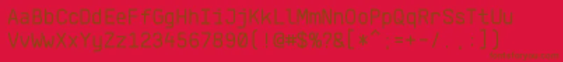 Más sobre la fuente KlartextMono fuente KlartextMono – Fuentes Marrones Sobre Fondo Rojo