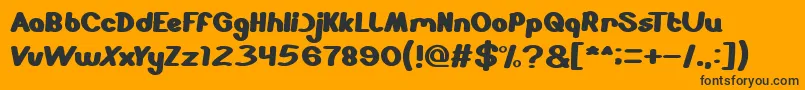 StabiloSpidol Font – Black Fonts on Orange Background