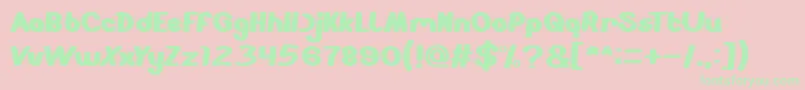 StabiloSpidol Font – Green Fonts on Pink Background