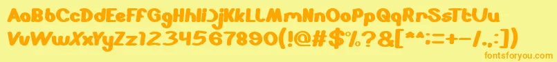 StabiloSpidol Font – Orange Fonts on Yellow Background