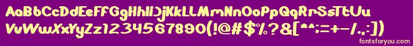 StabiloSpidol Font – Yellow Fonts on Purple Background