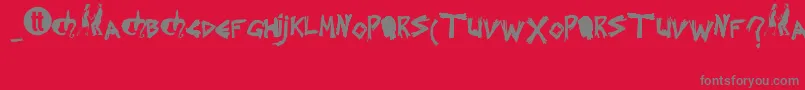 Splintered Font – Gray Fonts on Red Background