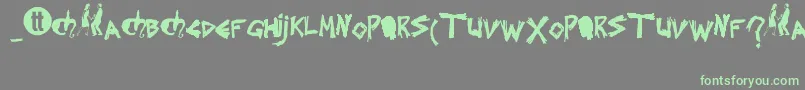 Splintered Font – Green Fonts on Gray Background