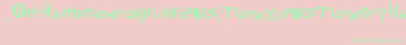 Splintered Font – Green Fonts on Pink Background