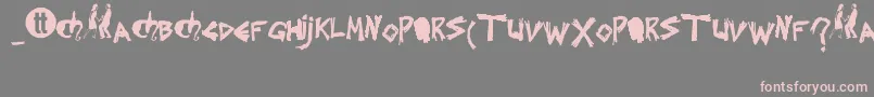 フォントSplintered – 灰色の背景にピンクのフォント