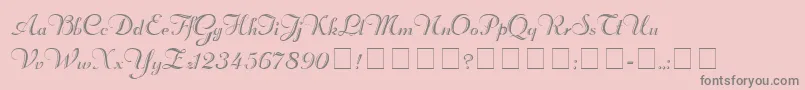 RechtmanScriptMedium-Schriftart – Graue Schriften auf rosa Hintergrund