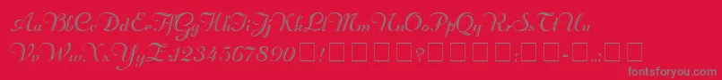 RechtmanScriptMedium-Schriftart – Graue Schriften auf rotem Hintergrund