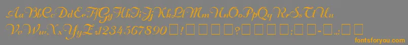 RechtmanScriptMedium Font – Orange Fonts on Gray Background