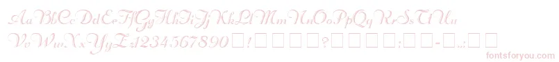 RechtmanScriptMedium Font – Pink Fonts on White Background