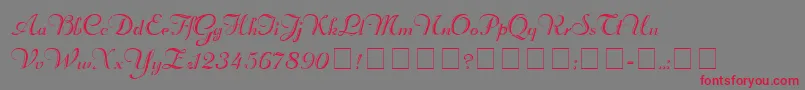 fuente RechtmanScriptMedium – Fuentes Rojas Sobre Fondo Gris