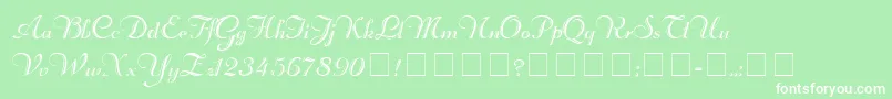 RechtmanScriptMedium Font – White Fonts on Green Background