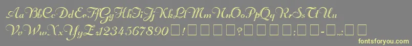 RechtmanScriptMedium Font – Yellow Fonts on Gray Background