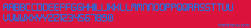 DigitalTech Font – Blue Fonts on Red Background