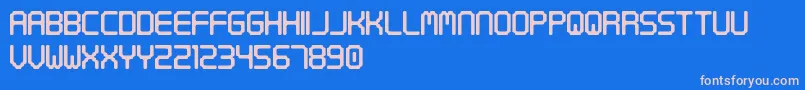 DigitalTech Font – Pink Fonts on Blue Background