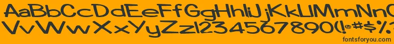 Boosterrocketlight83Bold-Schriftart – Schwarze Schriften auf orangefarbenem Hintergrund