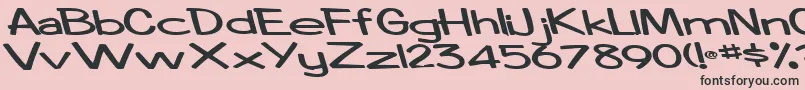 Fonte Boosterrocketlight83Bold – fontes pretas em um fundo rosa