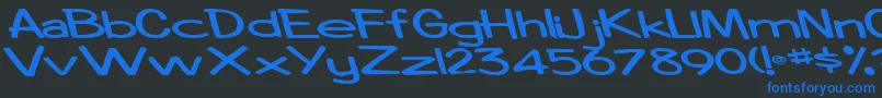 フォントBoosterrocketlight83Bold – 黒い背景に青い文字