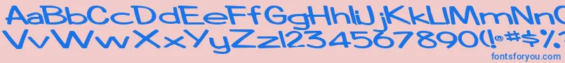 Boosterrocketlight83Bold Font – Blue Fonts on Pink Background