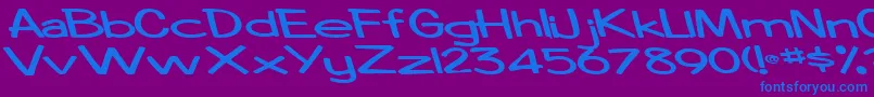 Boosterrocketlight83Bold Font – Blue Fonts on Purple Background