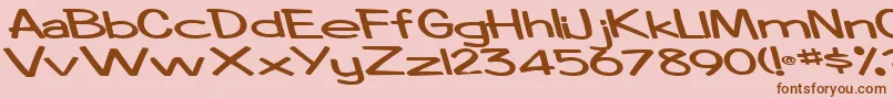 Boosterrocketlight83Bold Font – Brown Fonts on Pink Background