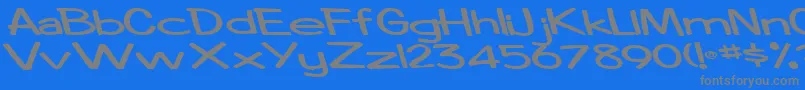 Boosterrocketlight83Bold Font – Gray Fonts on Blue Background