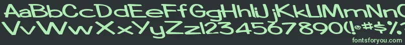 Boosterrocketlight83Bold-Schriftart – Grüne Schriften auf schwarzem Hintergrund