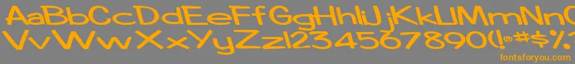 Boosterrocketlight83Bold-Schriftart – Orangefarbene Schriften auf grauem Hintergrund