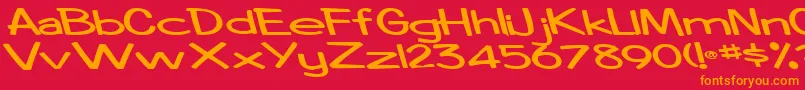 Boosterrocketlight83Bold Font – Orange Fonts on Red Background