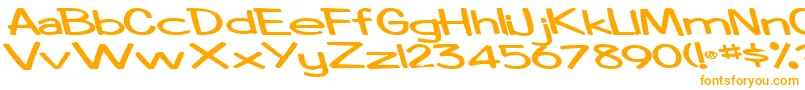 Boosterrocketlight83Bold Font – Orange Fonts on White Background