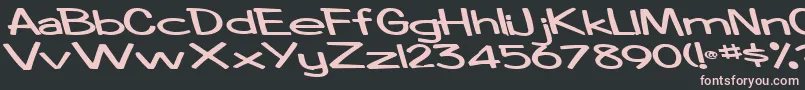 フォントBoosterrocketlight83Bold – 黒い背景にピンクのフォント