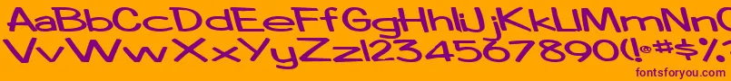 フォントBoosterrocketlight83Bold – オレンジの背景に紫のフォント