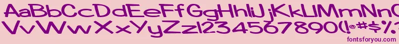 Boosterrocketlight83Bold Font – Purple Fonts on Pink Background